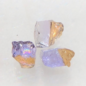 Bio Zoisite Tanzanite Rough Lot, 3 Pieces Tanzanite, Unheated Tanzanite, Zoisite Tanzanite, Tanzanite Crystal, Multi Color Tanzanite, Rough