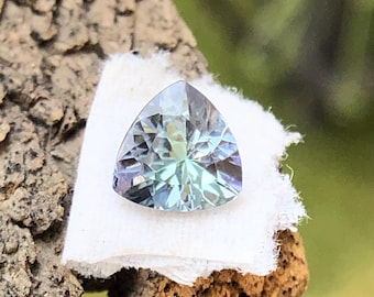 Blue Green Tanzanite Gemstone, Trillion Cut, 0.65 Carat, 6MM Zoisite