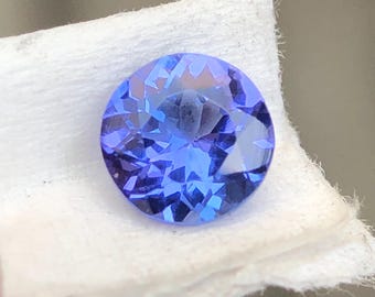 5.50 MM Blue Zoisite Tanzanite / Shape Round Cut / Weight 0.70 Carats Approx