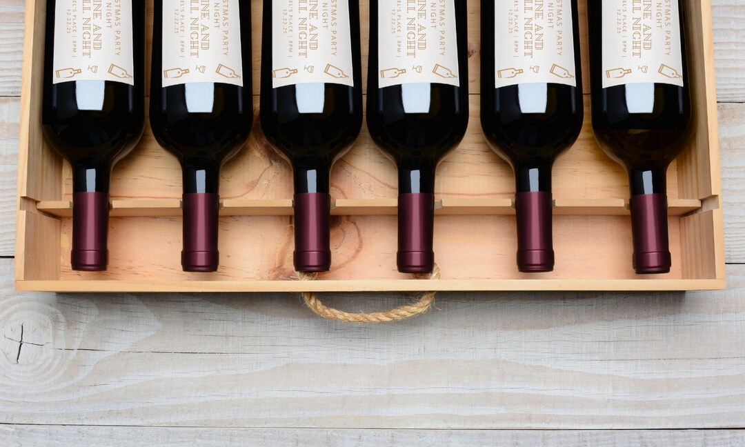 Editable Wine Label Canva Template Editable Template Wine Etsy