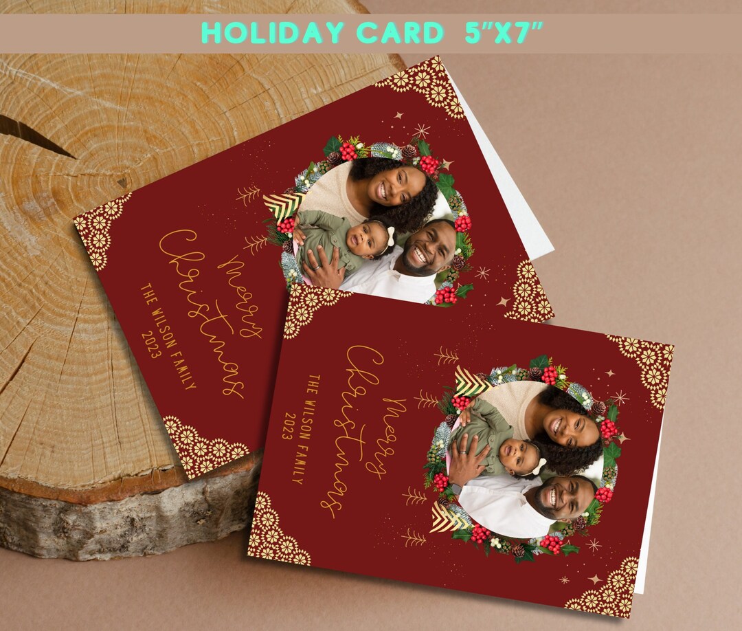 Custom Christmas Card ,family Christmas Card ,christmas Couple and Baby