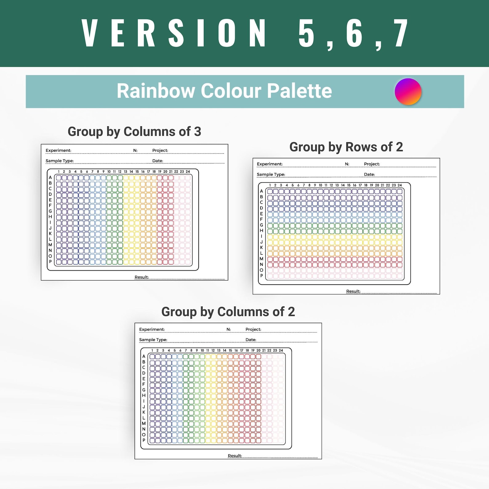 384well Plate Template Lab Experiment Design (PDF) Etsy