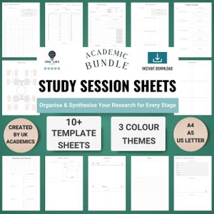 Pacchetto di planner stampabili per studenti: kit di produttività (download digitale)