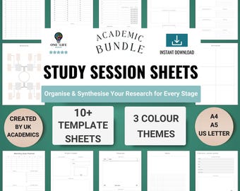 Printable Student Planner Bundle: Productivity Kit (Digital Download)