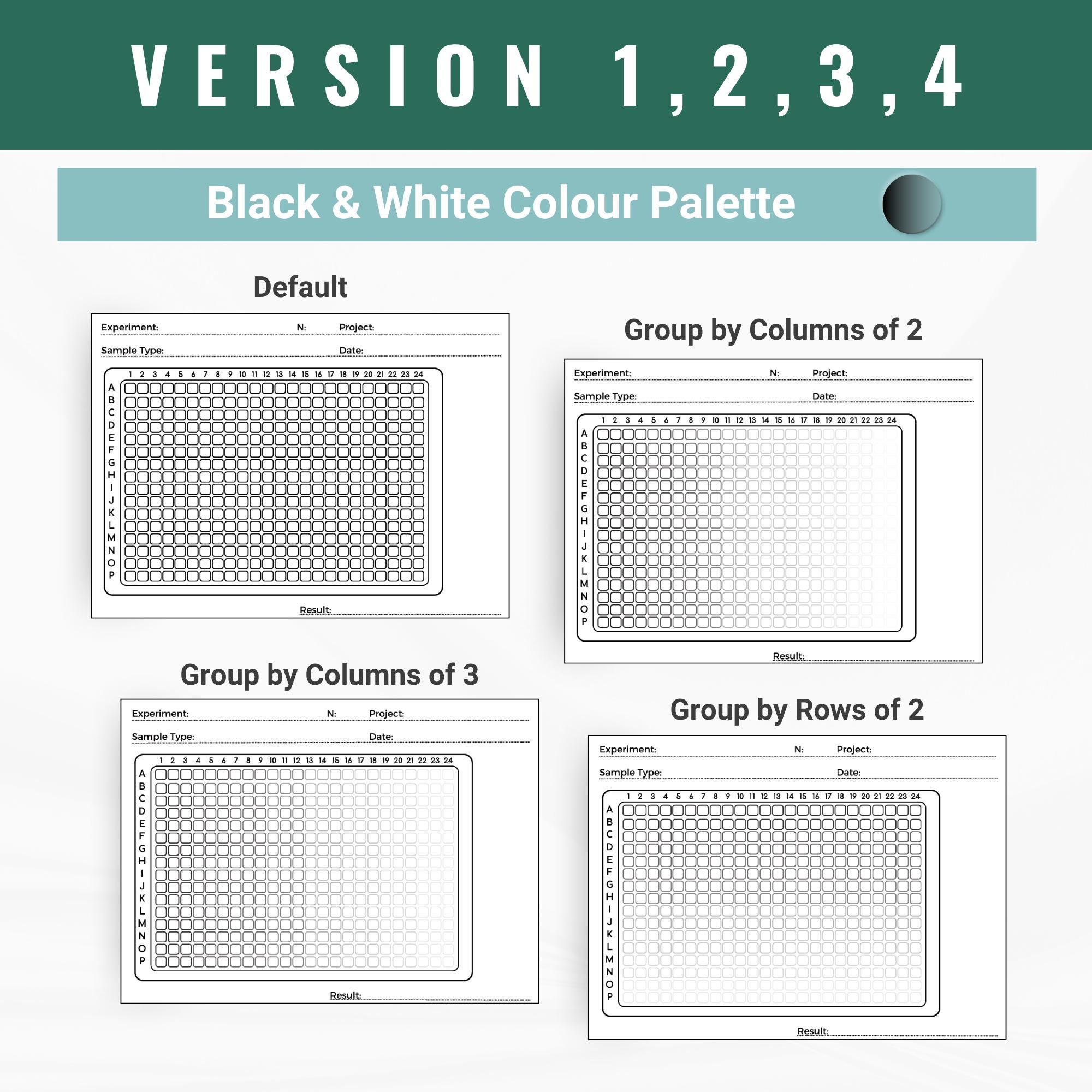 Lab Experiment Template Design PDF Data Sheet Protocol Tracker 384-well ...