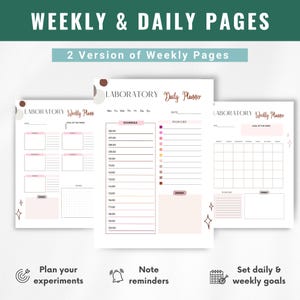 Weekly Research Planner Printable | Digital Experiment Planner | PhD Study Schedule | Scientific Research Timeline | Academic Research Organizer | Research Task Manager | Project Deadline Tracker | Dissertation Planner