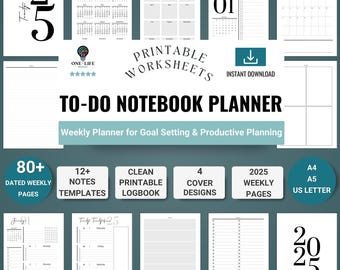 2025 Digital Planner: Weekly Schedule, Habit Tracker, Goal Weekly Notebook