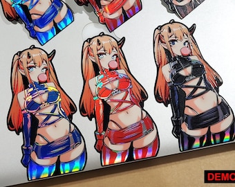 Latex Race Queen Demon - Holographic Vinyl Sticker Edition with 3D Textures // Season 01