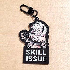 Skill Issue. Demon Anime Waifu Keychain