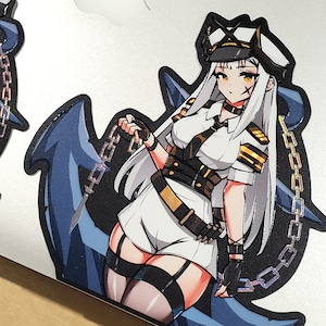 The Captain Demon Waifu Sticker - Holographic Vinyl Sticker Edition with 3D Textures // Anime Stickers Season 02