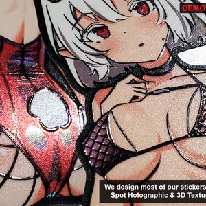 Latex Succubus Demon Waifu - Holographic Vinyl Sticker Edition with 3D Textures // Season 01 image 4