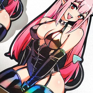 Latex Succubus Demon Waifu - Holographic Vinyl Sticker Edition with 3D Textures // Season 01 image 2