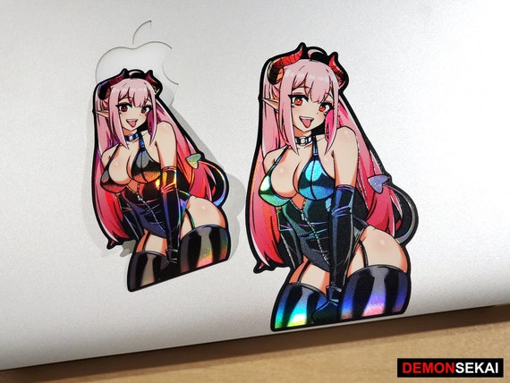 Latex Succubus Demon Waifu - Holographic Vinyl Sticker Edition with 3D Textures // Season 01
