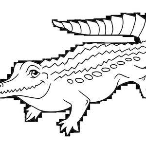 African Crocodile Adult color and draw set