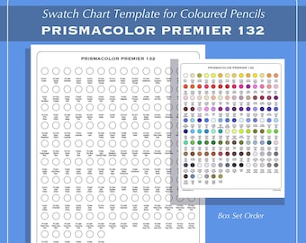 Prismacolor 132 Swatch Chart Template PDF