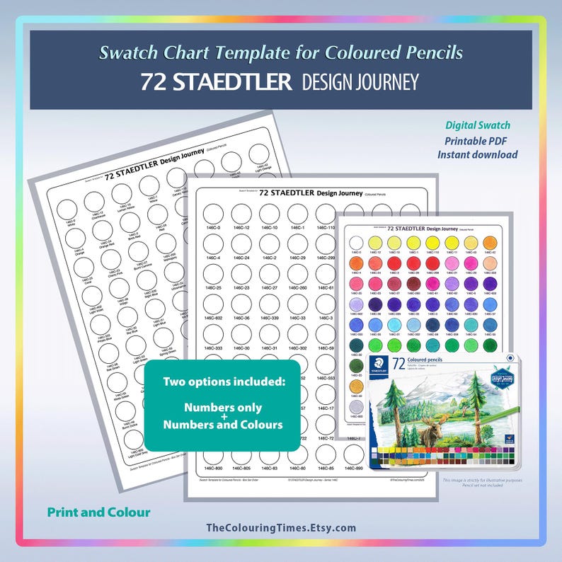 72 Design Journey STAEDTLER Pencil Swatch Printable 2xpdf Prismatic ...