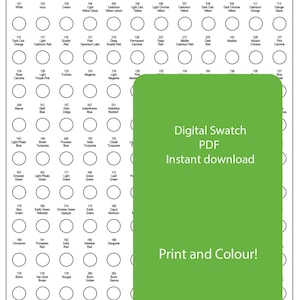 Faber-castell Polychromos 120 Swatch Template Colored Pencils Printable ...