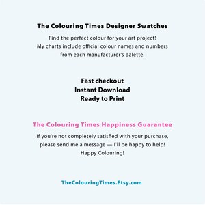 Tabla de muestras BIG Polychromos Faber-Castell 120, plantilla de impresión grande, 4 páginas, PDF, nombres, números para lápices de colores, página para colorear Polys imagen 5