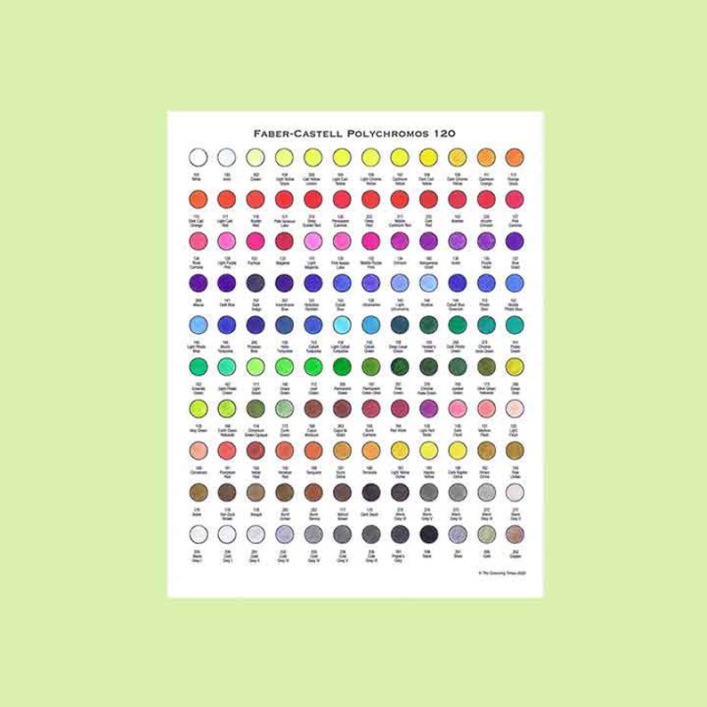 Classic Polychromos 120 Faber Castell Swatch Chart Template Printable ...