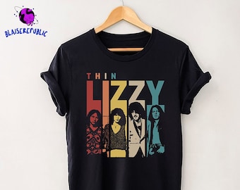 Thin Lizzy Retro Vintage T-Shirt, Gift For Fan, Thin Lizzy Band Tshirt, Thin Lizzy Fan Tshirt, Thin Lizzy Gift, Concert Shirt, Vintage Shirt