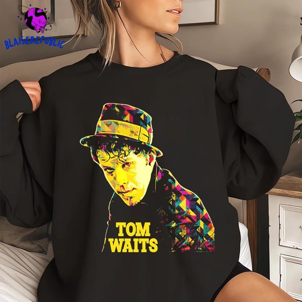 Funny Gifts Men Rock Graphic Tom Waits T-Shirt, Tom Waits Fan Gift, Tom Waits Fan Tshirt, Gift For Her, Rock Fan Tshirt, Retro Rock Shirt