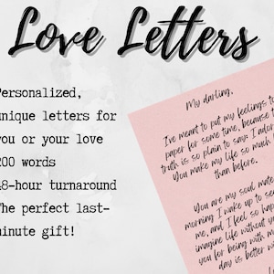 Personalisierte Liebesbriefe - Last Minute Geschenk, 48 Stunden Lieferung!