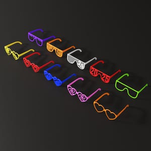 10 New Year 2025 Sunglasses, 3D STL Files for 3D Printing, Party Glasses, DIY New Year Gifts, 3D Printable Models, Digital Download