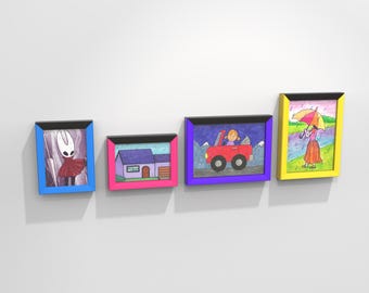 3D Printable Frames for Drawings, STL Files for 3D Printing, DIY Art Display, Picture Frame Designs, Home and Office Decor, Digital Download
