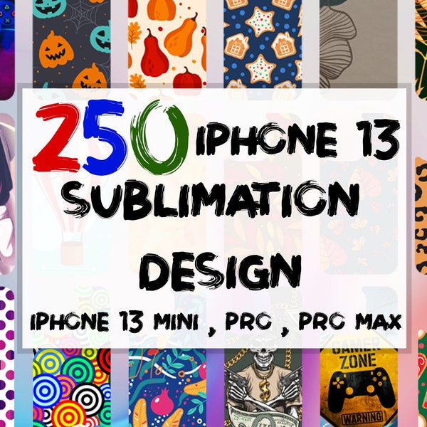 250 Sublimation Template for iPhone 13, Mini, Pro & Pro Max, Sublimation Phone Case Templates, Aesthetic Sublimate Instant Download, Png