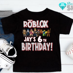 ROBLOX THEME GIRLS PERSONALISED BIRTHDAY T-SHIRT ANY NAME,NUMBER, FONT  COLOUR