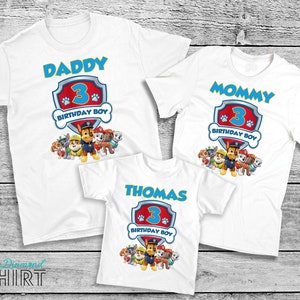 Camiseta Patrulla Canina Marshall personalizada. Paw Patrol