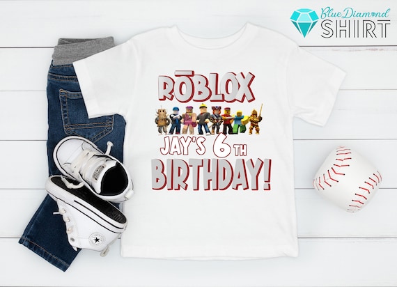 Personalized Roblox Boy Birthday Game Theme Party Shirt - Jolly