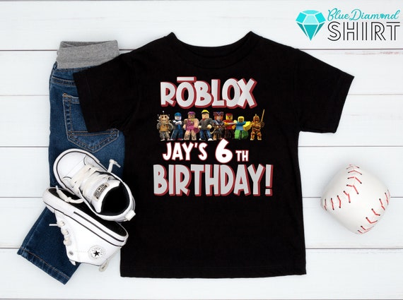 Roblox Birthday Shirt Roblox Shirt Birthday Boy Shirt 