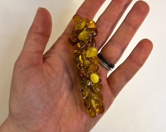 Classy Baltic AMBER HAIR BARRETTE, Handmade Hairpin for Thin & Thick hair, French Hair Clip, gift for woman who adores natural beauty