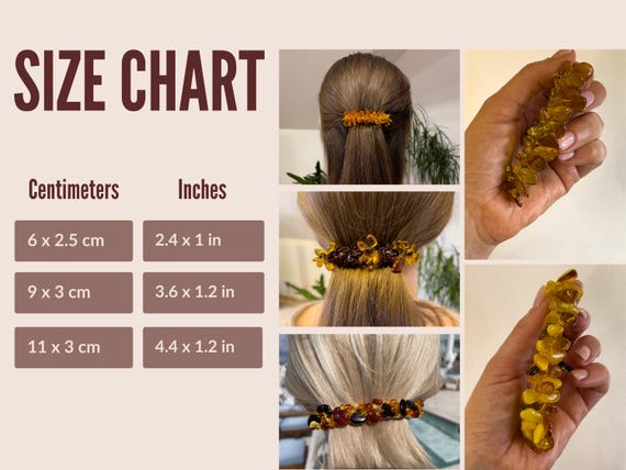 Vintage‎ Handmade Baltic Butterscotch Honey Amber Hair Clip Barrette (1 Piece ) Baltic Amber Hair Clip - Etsy main image 2