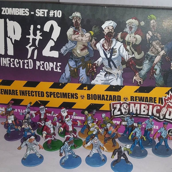 Hand Painted Box of Zombies - Set #10 VIP #2 Very Infected People from Zombicide Board Game