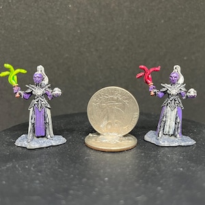 Female Dark Elf (Drow) Priestess hand painted D&D miniatures