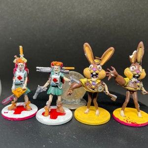 Hand Painted Doud the Hospital Boy and Tomiko Psycho Bunny Special Guest set by Edouard Guiton from Zombicide Board Game