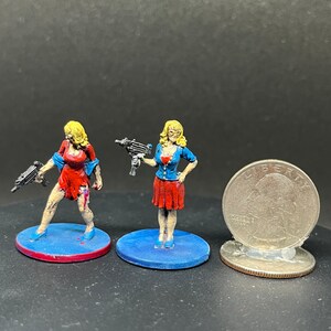 Hand Painted Miss Trish the Kindergarten Teacher Survivor and Zombivor set from Zombicide Board Game
