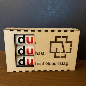 Rammstein Duplo Box Geburtstag Geschenk DXF SVG Lightburn Laser 3mm