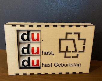 Caja Rammstein Duplo Regalo de cumpleaños DXF SVG Láser Lightburn 3 mm