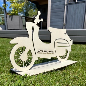 Fichier laser DDR classique Simson Schwalbe SVG DXF Lightburn Atomstack Xtool