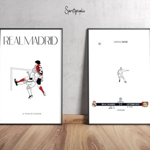 Poster Duo La Volée de Glasgow Zinédine Zidane