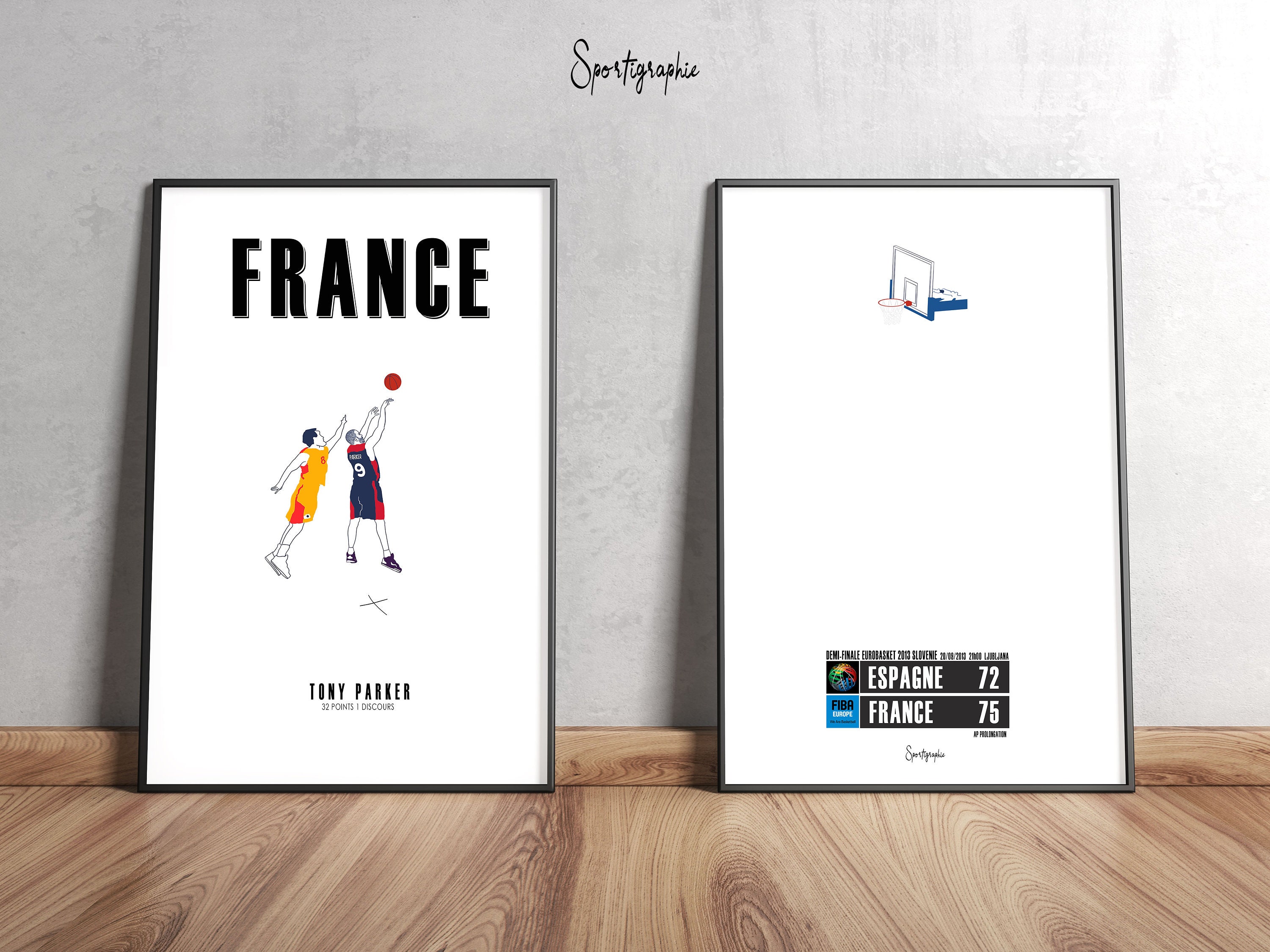 Poster Tony Parker Sur Toile - 20 X 30 Cm - Décoration Murale Sport, Idéal Pour Chambre, Bureau - Impression Haute Qualité
