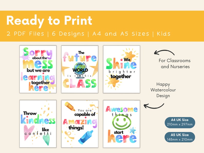 Classroom Inspirational Poster Quotes Decor Prints | Download Printable ...