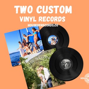 Two Custom Vinyl Records | Custom LP Record | Gift for Couples | Anniversary gift | Lp Record Gift | Music on Vinyl