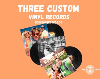 3 Custom Vinyl Records | Custom LP Record | Gift for Couples | Anniversary gift | Lp Record Gift | Music on Vinyl | Music Lover Gift