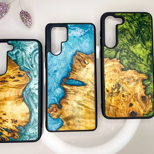 Samsung wood and epoxy resin phone case