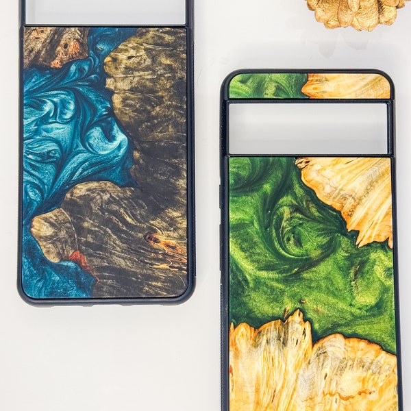 Google Pixel / Huawei Holz und Epoxidharz Handyhülle