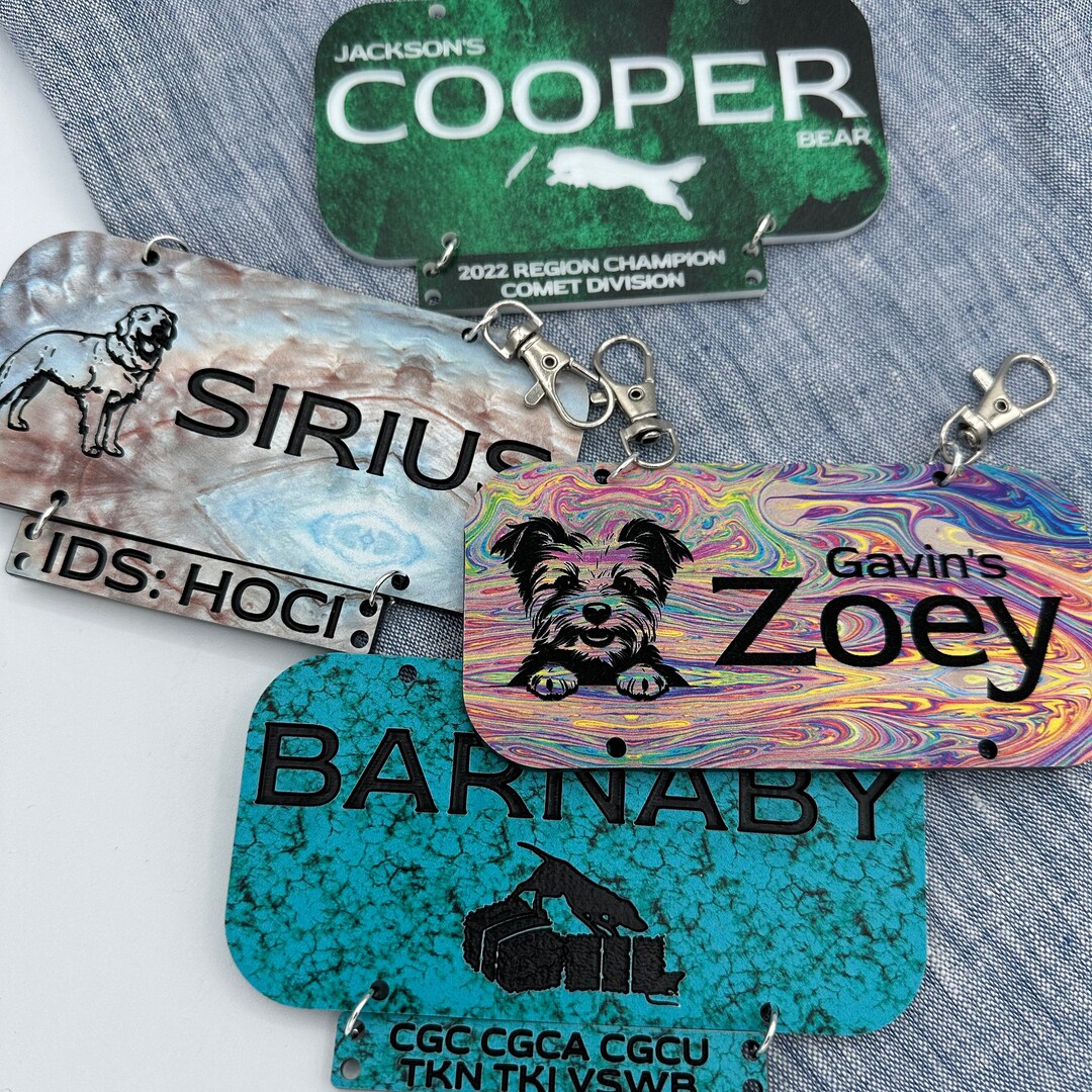 Custom Crate Tag Dock Diving Crate Tag Barnhunt Crate Tag Custom Dog
